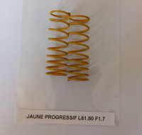 Ressort Jaune progressif longueur 61.50mm diamètre 1.7 livré com