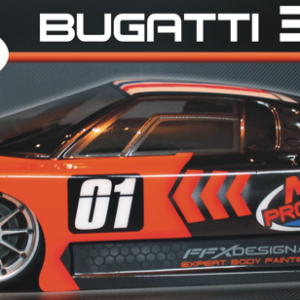 Carrosserie 1/5éme BUGATTI EB 110, pour 535mm, monobloc, non déc