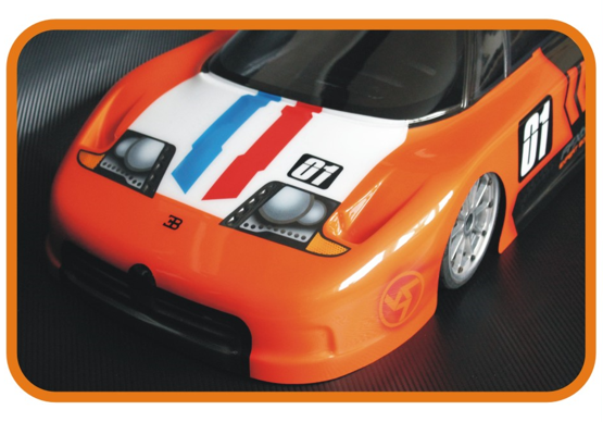 Carrosserie 1/5éme BUGATTI EB 110, pour 535mm, monobloc, non déc – Image 2