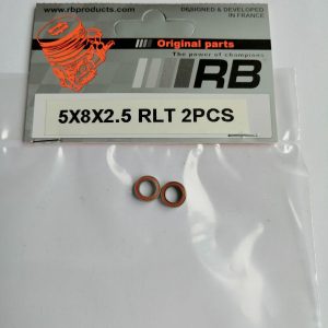 5x8x2.5 RLT (2PCS) RB Roulements étanche, flasque orange.
