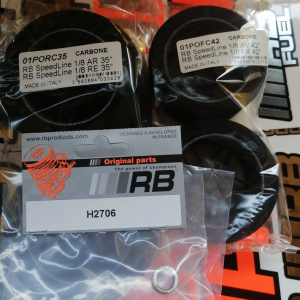 01POFC42 Pneus RB SPEEDLINE avant piste 1/8éme 42°+ 01PORC35 Pne