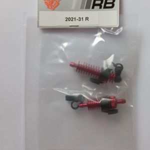 02021-31-R RB duo, Filtre à essence rouge, livré avec un support et 2 clips de durite et un RB Refroidisseur de pressurisation rouge avec un support et 2 clips de durite
