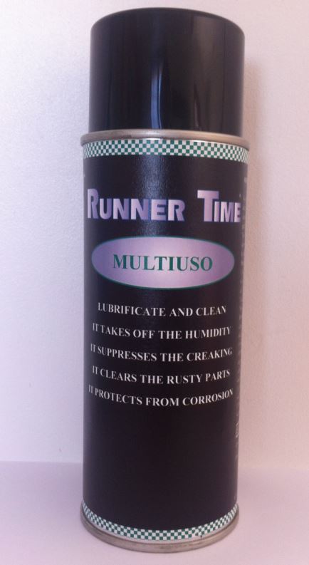 RUNNER TIME MULTIUSO lubrifiant et nettoyant 400ML Liquidation 1€ la bombe