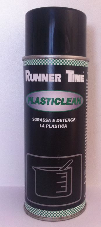 PLASTICLEAN RUNNER TIME 400ML dégraissant et nettoyant plastique Liquidation 1€ la bombe