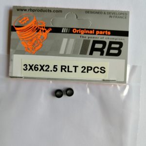3x6x2.5 RLT (2PCS) RB Roulement étanche flasque noire.