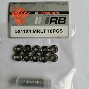 5x11x4 FM (10PCS) RB Roulement avec flasque métal, tube de range