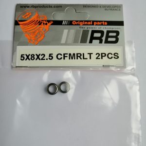 5x8x2.5 CFM(2PCS) RB Roulements céramique hybride, flasque métal