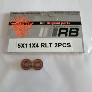 5x11x4 RLT (2PCS) RB Roulements étanche, flasque orange.